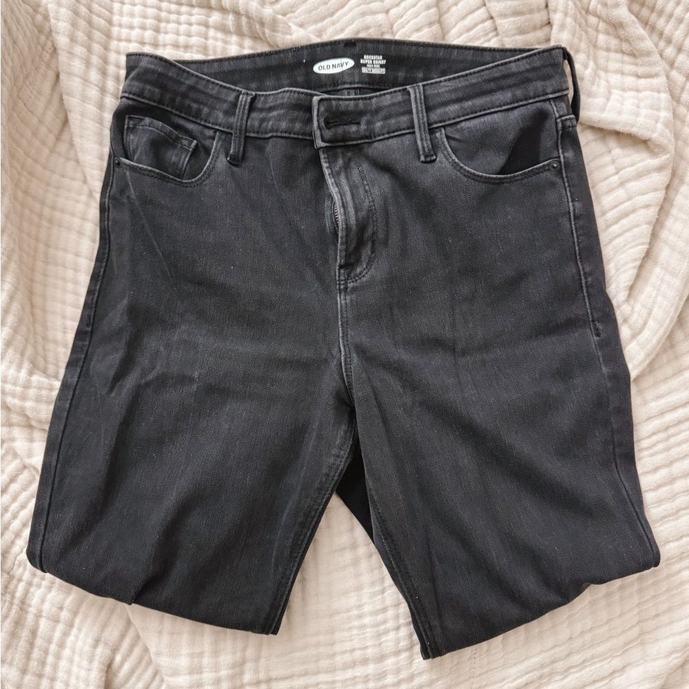 10P Old Navy High-Waisted Rockstar 24/7 Sculpt Super Skinny Jeans